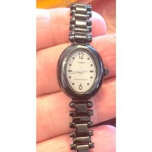 Women's 20mm Gun Metal Tone Timex Essentials Watch